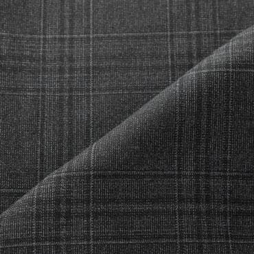 【ストレッチウール】PAULO OLIVEIRA社 CHARCOAL GREY ボックスプリーツ