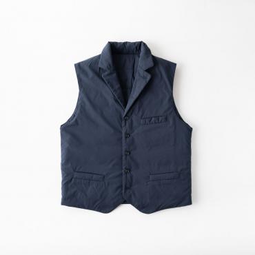 テーラーズV 襟付き中綿ベスト ネイビー