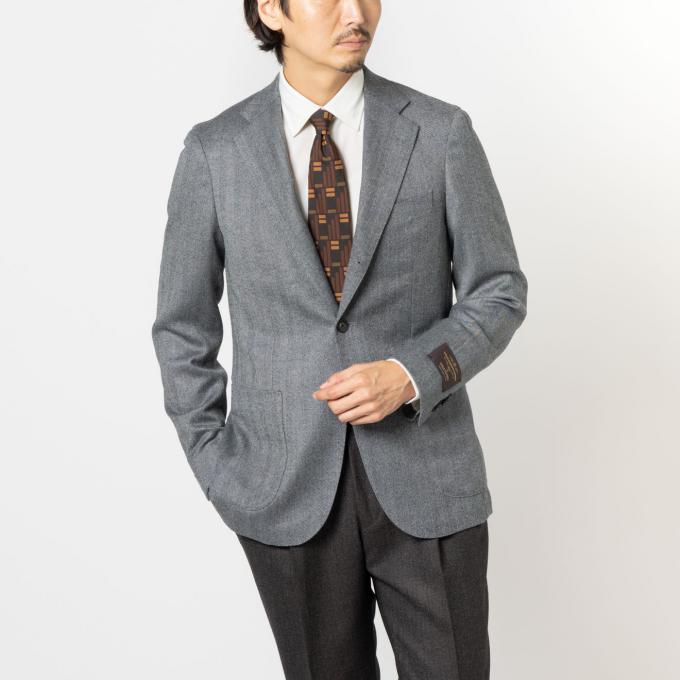 伊カノニコ社 ウールカシミヤ ヘリンボーン