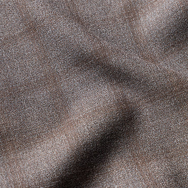 トラベラー / ウール混ノータックパンツ　ブラウンチェック