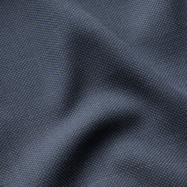 トラベラー / ウール混ノータックパンツ　ネイビーバーズアイ