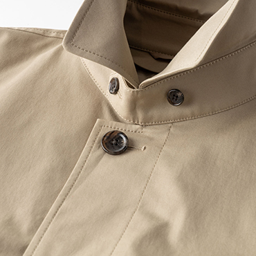 コットンステンカラーコート　ベージュ