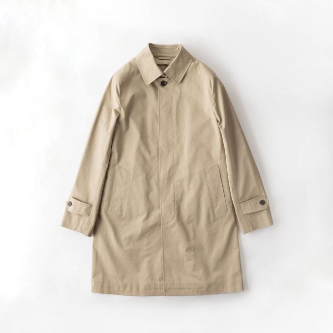コットンステンカラーコート　ベージュ