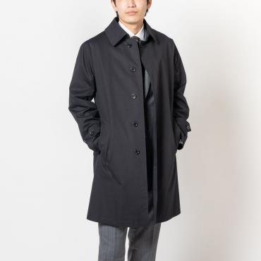 コットンステンカラーコート　ブラック