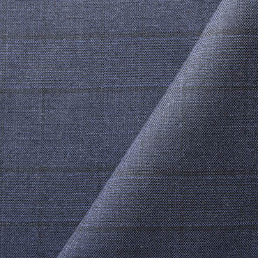 【Merino Wool】 ネイビーチェック柄クロップドパンツ
