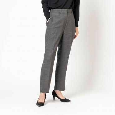 オリベイラ社 クロップドパンツ グレー千鳥柄