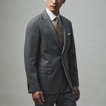 パラシュートウール グレーヘリンボーン