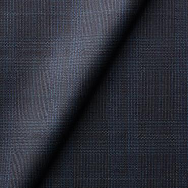 【通年】伊ロロピアーナ365 スーパー130's ネイビーチェック