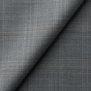 【通年】伊バルベラ スーパー130's ライトグレーチェック