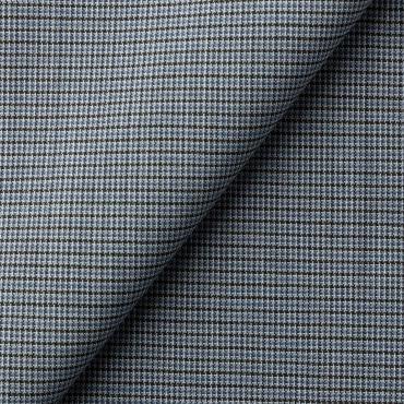 【春夏】伊マルゾット  ストレッチ ブルー千鳥