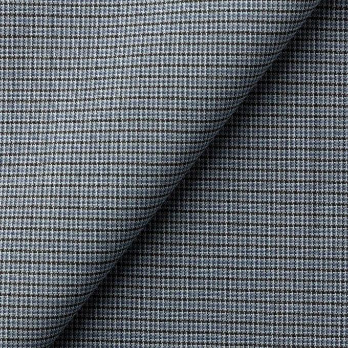 【春夏】伊マルゾット  ストレッチ ブルー千鳥