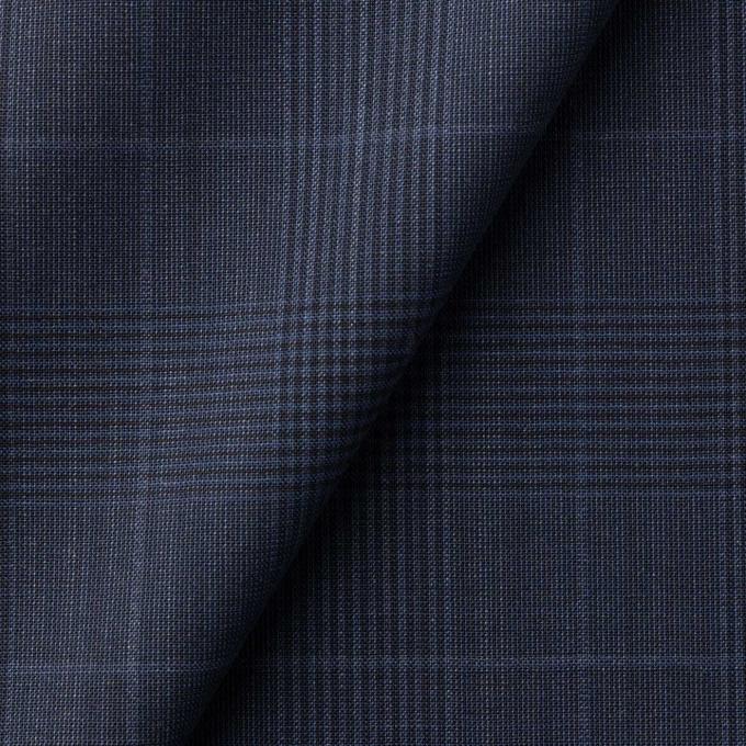 【春夏】伊マルゾット  ストレッチ ネイビーチェック