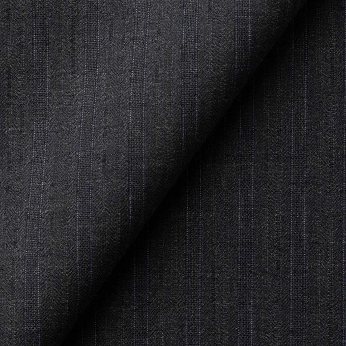 【通年】 ストレッチ チャコールストライプ