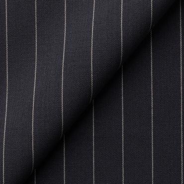 【通年】伊ドラゴ スーパー130's ネイビーストライプ